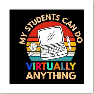 My Students Virtually Can Do Anything Virtual Teacher Posters and Art